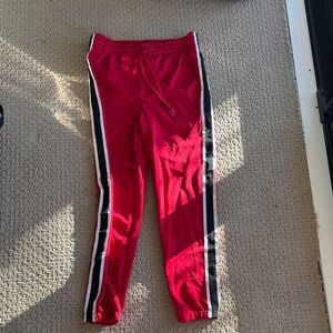 PacSun Red Joggers with Side Stripes